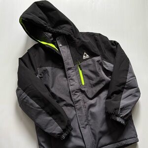 Gerry Black and Gray Jacket with Neon Green Accents.  Boys size Large 14-16